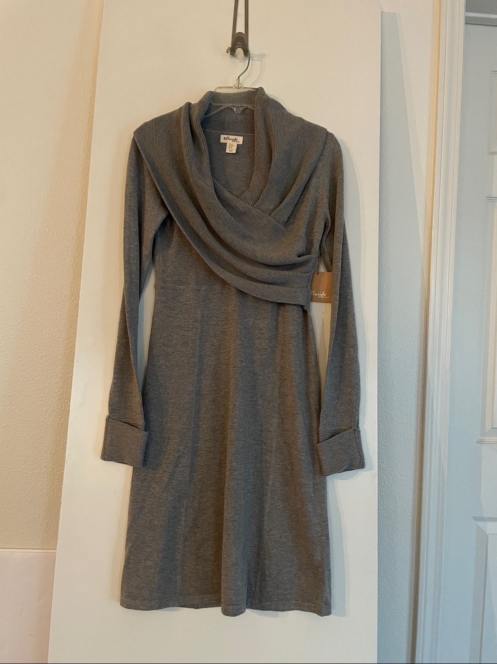 Telluride Clothing Co: Cotton Sweater Dress Gray Long Sleeve NWT